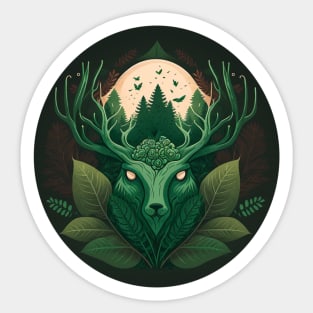 Nature Lover Deer Bear - Designs for a Green Future and Hunters Sticker